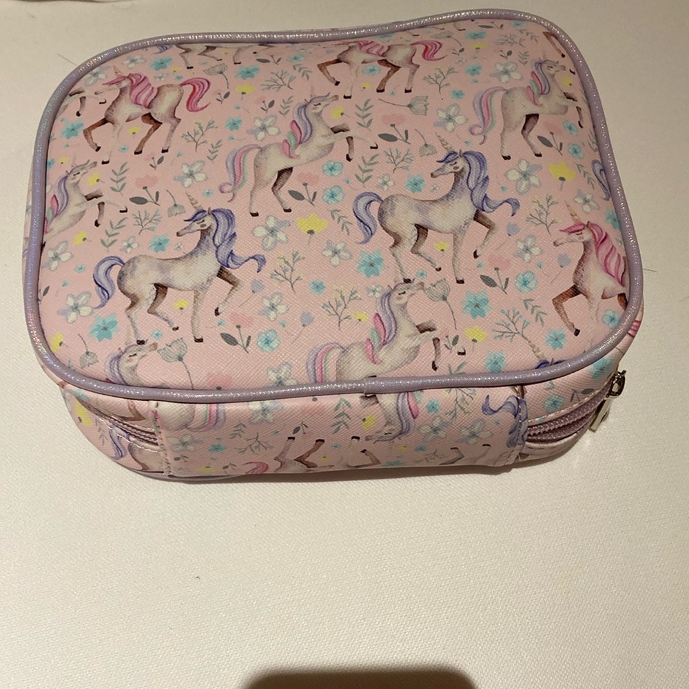 Small hair dryer with unicorn bag